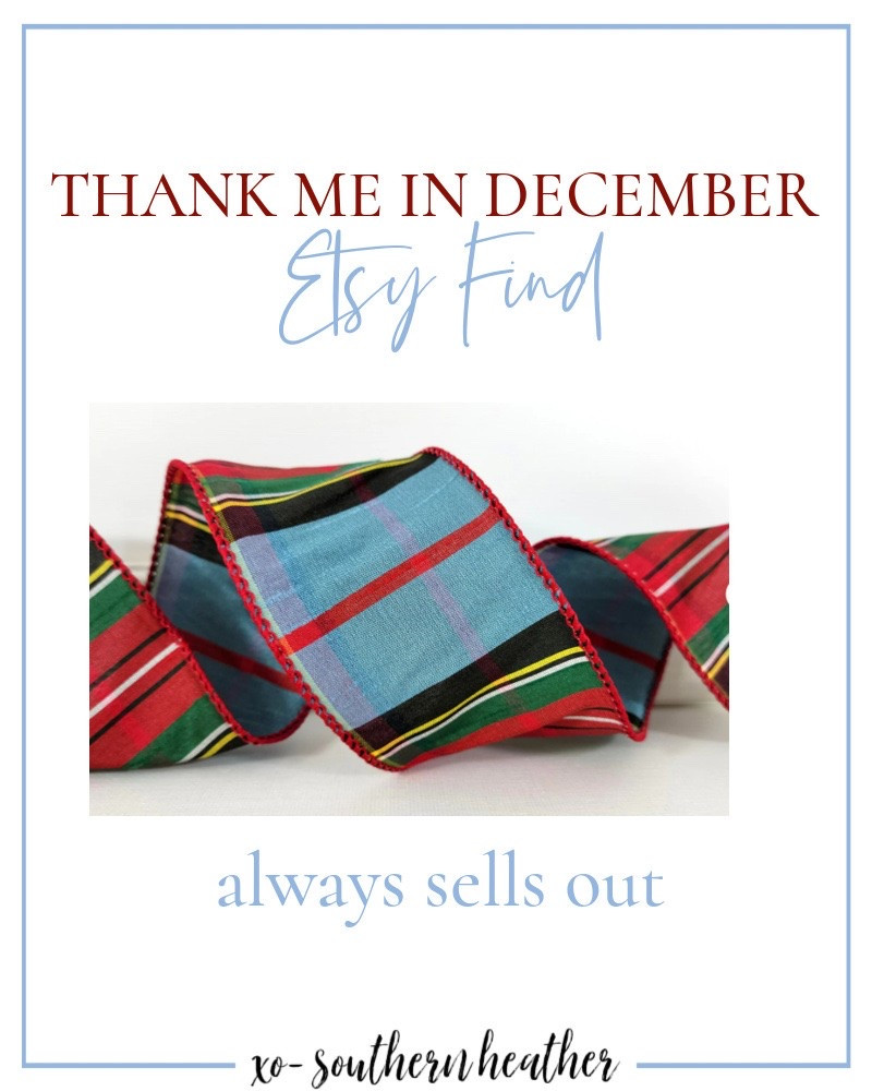 The most perfect tartan ribbon for Christmas! Always sells out so grab it now  🎄 💙