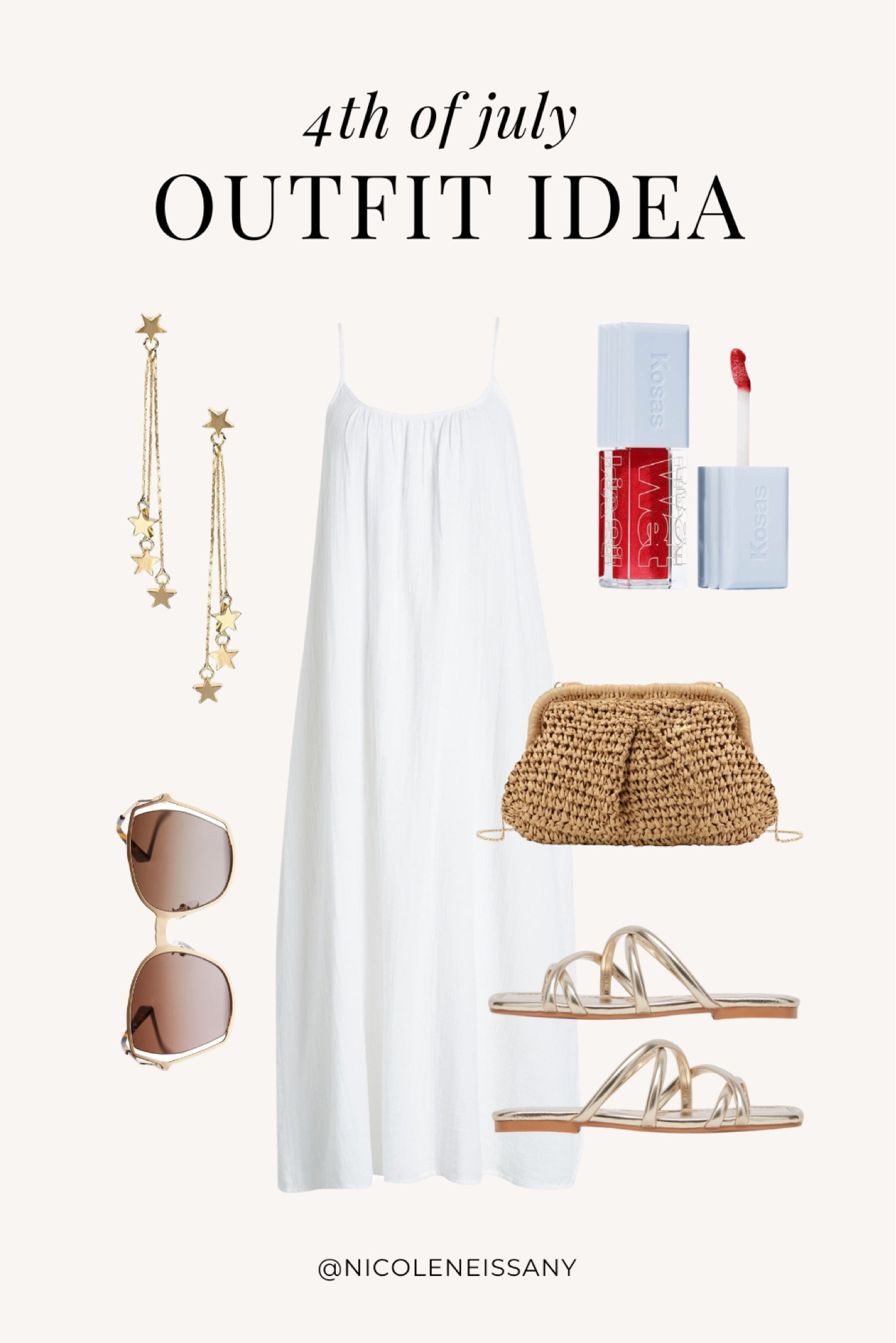 Neutral 4th of July outfit idea

// 4th of July outfits, July 4th outfit ideas, July 4th outfits, Independence Day outfit, Independence Day outfits, bbq outfit, backyard party outfit, summer outfit, vacation outfit, beach outfit, resort outfit, resort wear, casual summer outfit, brunch outfit, casual date night outfit, white dress, summer dress, maxi dress, straw clutch, woven clutch, gold sandals, slide sandals, summer sandals, gold star earrings, red lip gloss, oversized sunglasses, Revolve, Petal and Pup, Gap, Nordstrom, Revolve, Abercrombie, Amazon fashion, neutral outfit, neutral fashion, neutral style, Nicole Neissany, Neutrally Nicole, neutrallynicole.com (6/14)

#LTKFindsUnder100 #LTKSeasonal #LTKTravel #LTKStyleTip #LTKFindsUnder50 #LTKFindsUnder100 #LTKParties #LTKSaleAlert #LTKHome #LTKShoeCrush #LTKItBag #LTKParties