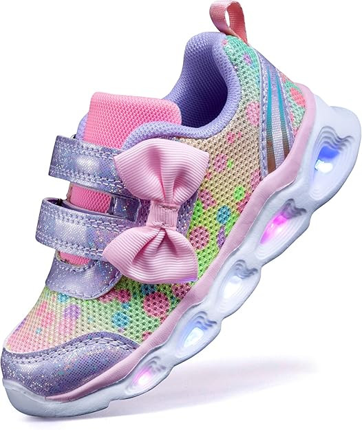 Toddler Girls Led Shoes Kids Light Up Sneakers | Amazon (US)