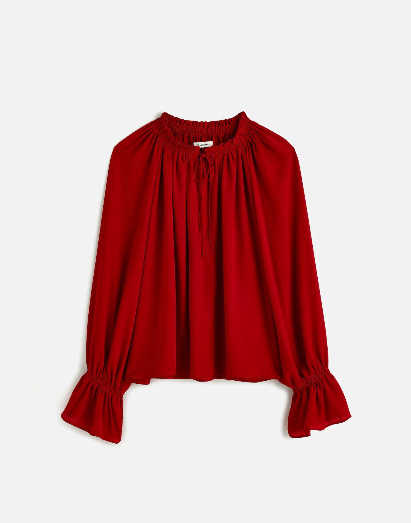 Long-Sleeve Tie-Neck Top | Madewell