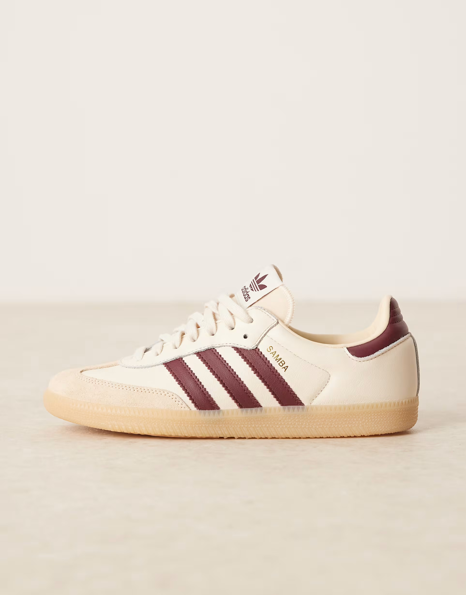 adidas Originals Samba OG trainers in cream and burgundy | ASOS (Global)