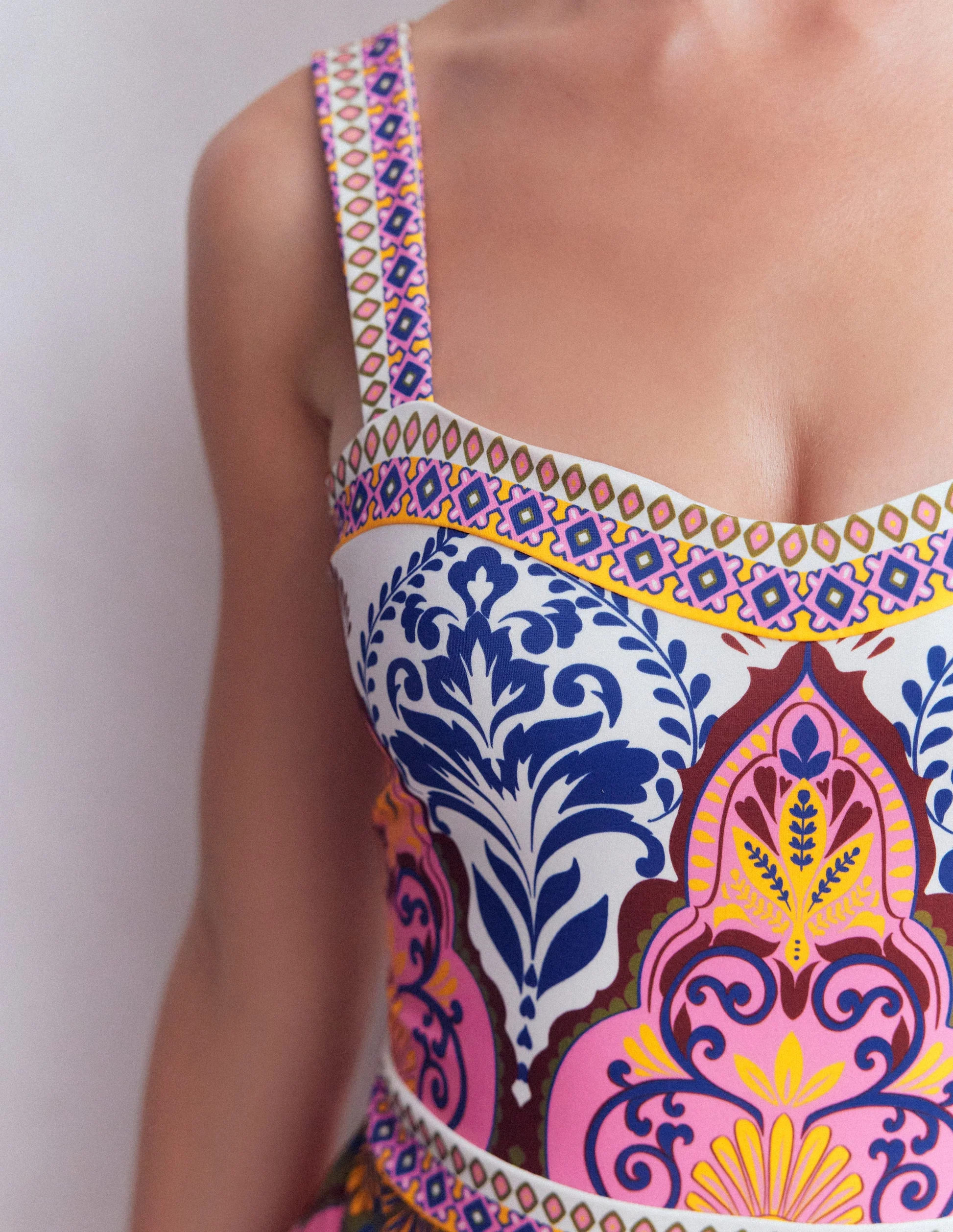 Clean Sweetheart Swimsuit-Multi, Ornamental Garden | Boden (US)