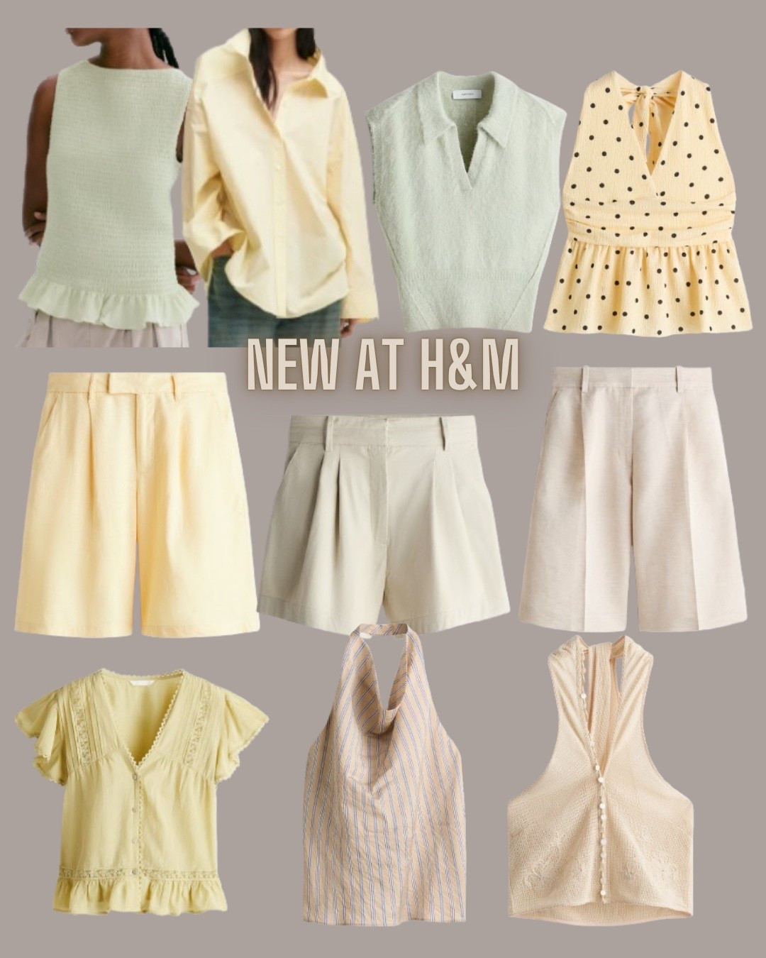 H&M fashion
Spring fashion
Tank top
Shorts
