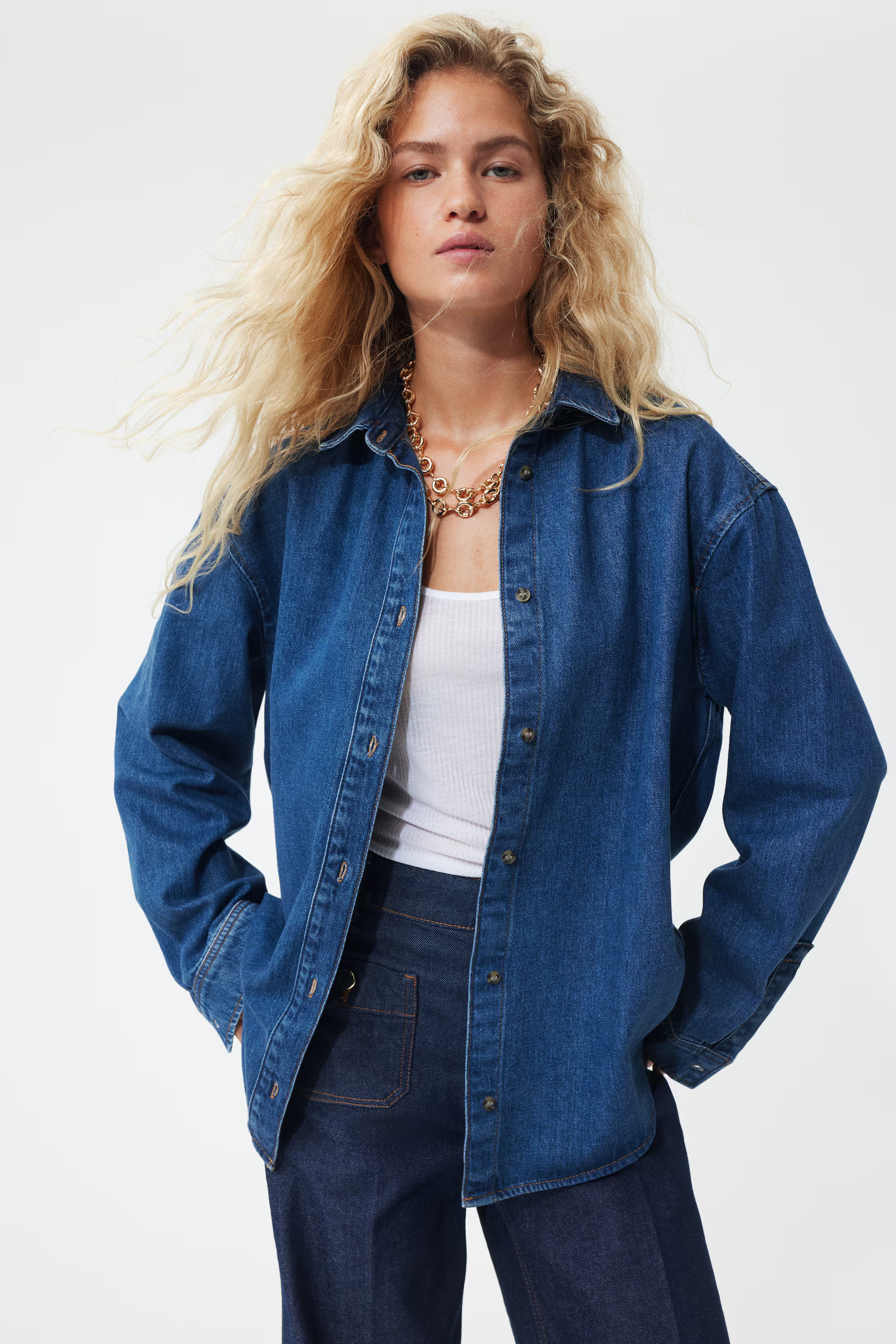 Oversized Denim Shirt | H&M (US + CA)