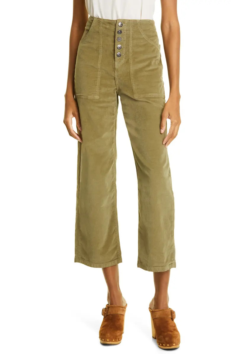 Crosbie High Waist Crop Flare Corduroy Pants | Nordstrom