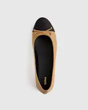 Italian Leather Cap-Toe Ballet Flat | Quince