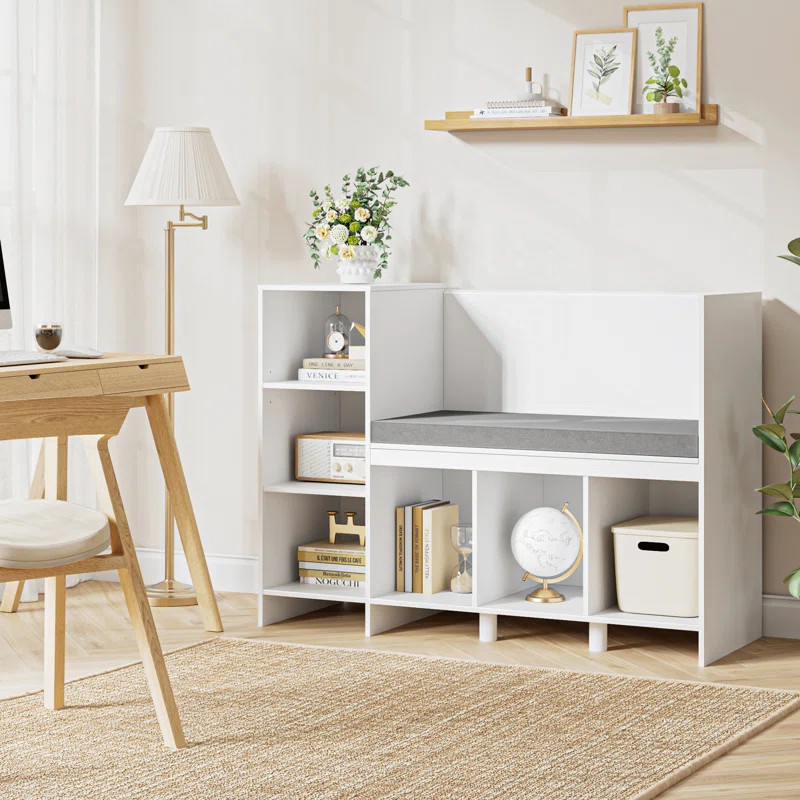 Aricella 31.7'' H x 43.3'' W Cube Bookcase with Reading Nook | Wayfair North America