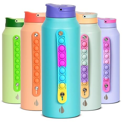 Elemental Iconic Water Bottle for School - 100% Leak-Proof Insulated Water Bottles with Straw Lid... | Amazon (US)