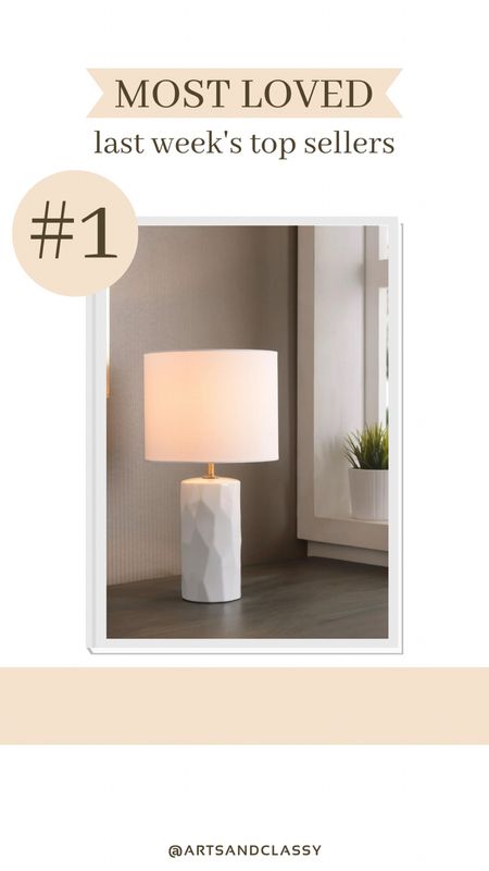 This week’s best seller is this gorgeous, white ceramic lamp! This table lamp is super versatile and fits in every room of your home.
#walmart #tablelamp #lighting #homedecor #ceramiclamp

#LTKunder50 #LTKFind #LTKhome