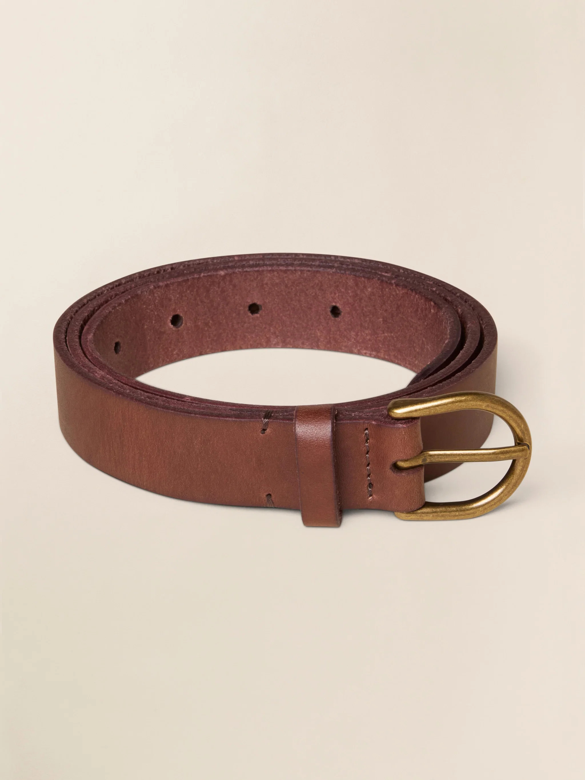 East End Leather Belt - Saddle Brown | Faherty