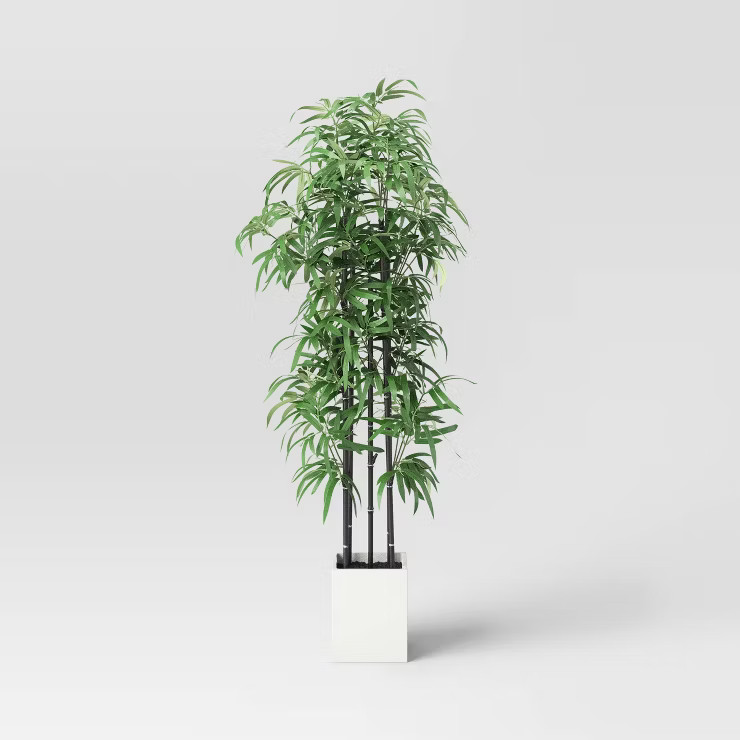 61" Artificial Bamboo Floor Plant Green - Threshold™ | Target