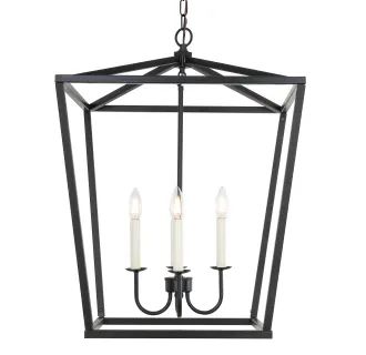 Elegant Lighting LD6008D20BK Black Maddox 4 Light 20" Wide Taper Candle Chandelier | Build.com, Inc.