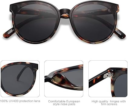 SOJOS Fashion Round Sunglasses for Women Men Oversized Vintage Shades SJ2057 | Amazon (CA)