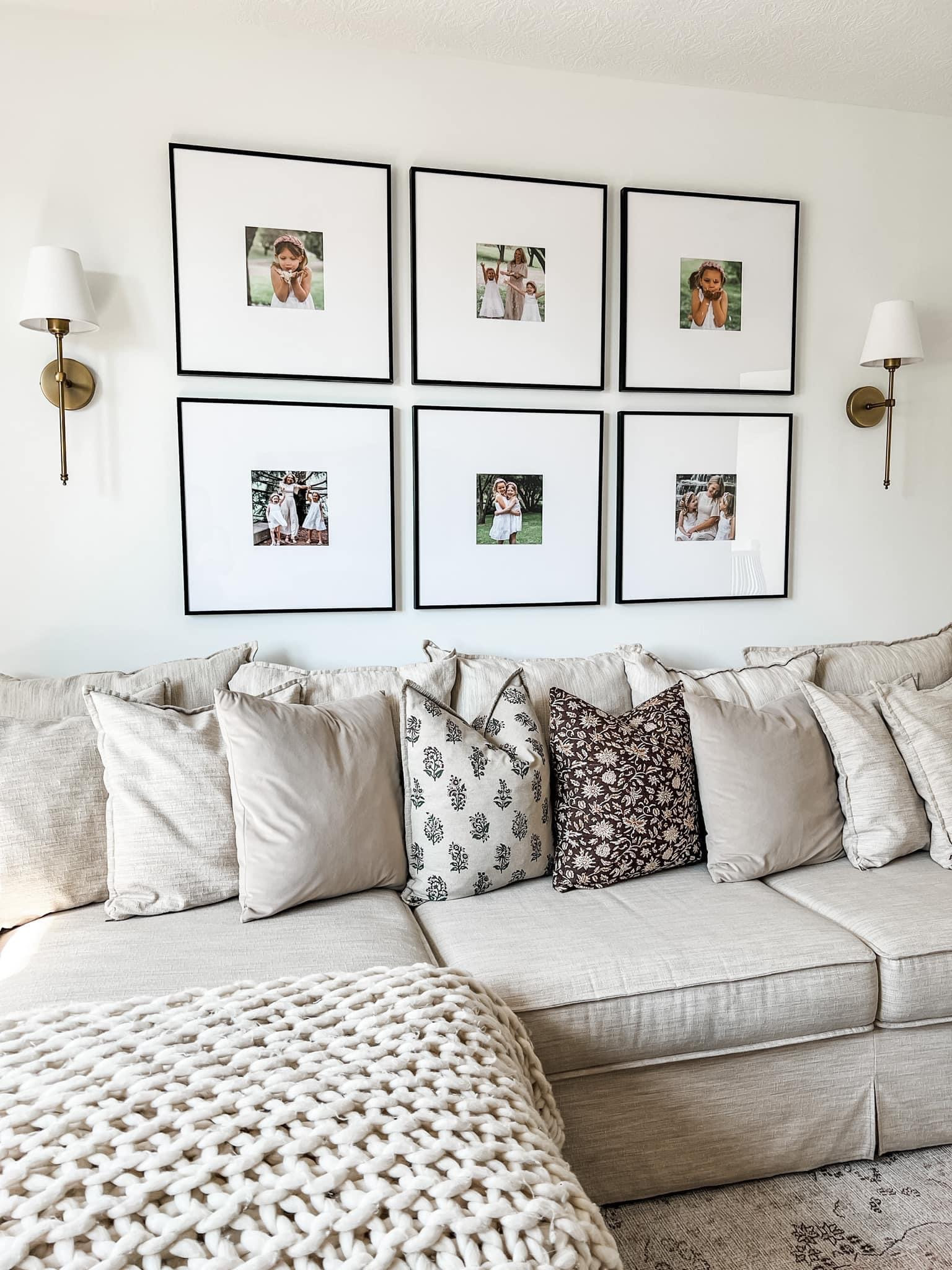 modern frame gallery, wall gallery, thin black metal picture frames 

Art Size: 8″ x 8″
Outside Frame Size: 21 3/16″ x 21 3/16″
Style: Ashford, in Satin Black
Matting: 6 1/2″ Smooth White (White Core)
Cover: Clear Acrylic
Print Paper: Photo
Backing: Standard Foamcore
Printed Artwork: Custom

#LTKhome #LTKfindsunder100