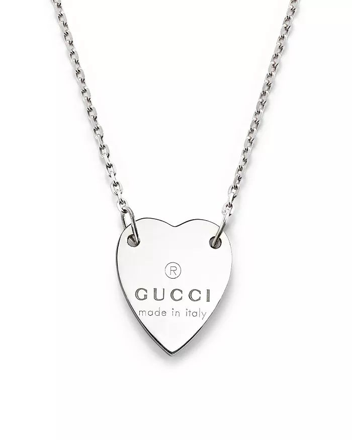 Sterling Silver Engraved Trademark Heart Necklace, 18" | Bloomingdale's (US)