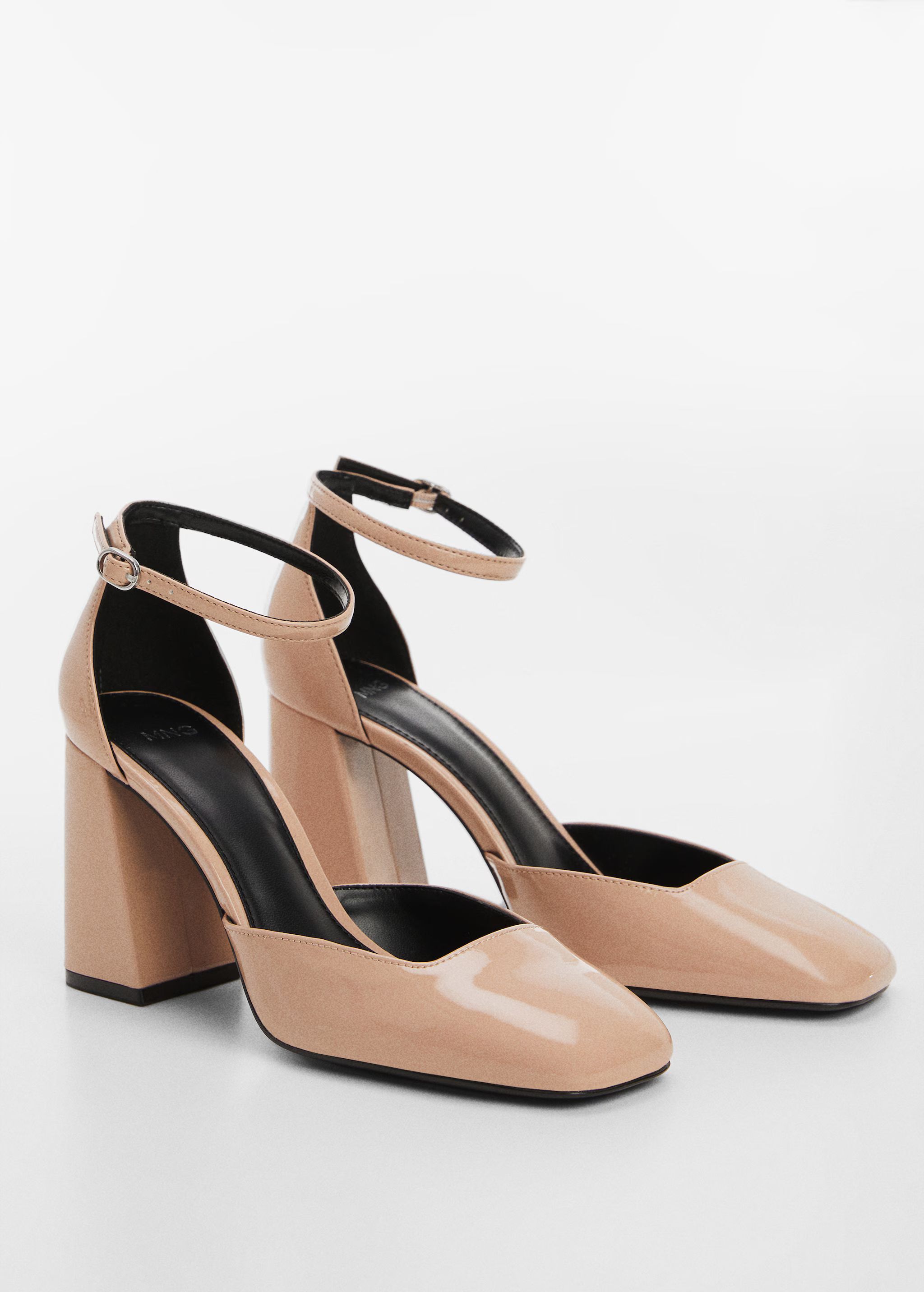Patent leather-effect heeled shoes | MANGO (US)