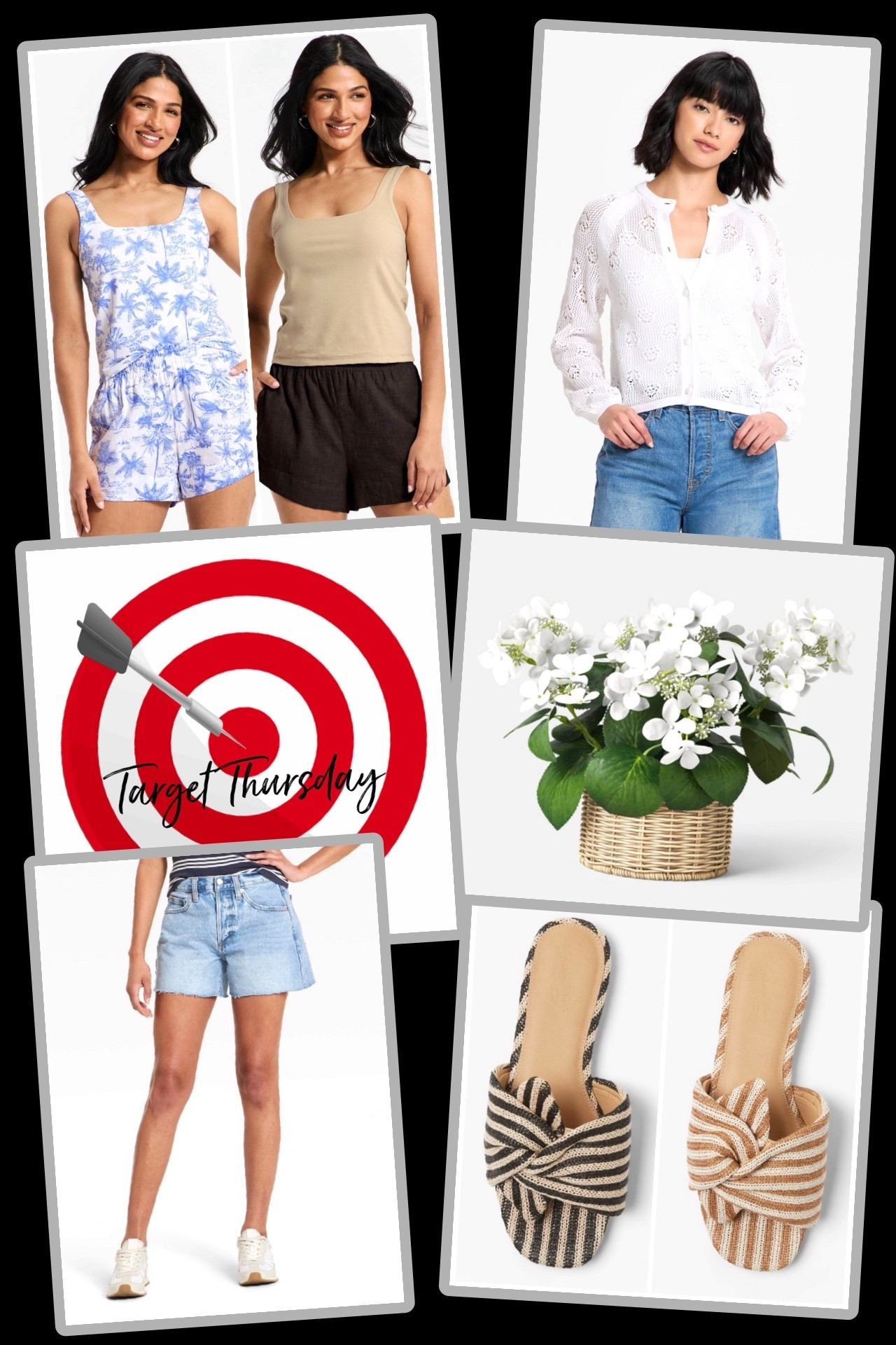Time for Target Thursday, a round up of fantastic New Arrivals worth checking out! 🎯

🎯 A New Day Women’s Sculpt Square Tank Top - this new tank has almost a silky feel, with a very flattering fit. Available in several colors and patterns, some even with matching shorts. Fantastic staple to have in the closet to wear on its own or for layering! 

🎯Universal Thread Women’s Mid-Rise 90s Baggy Jean Shorts - an excellent jean short option for anyone who likes a looser short. They’re so cute, and I love the fit, which definitely has some nostalgia to me since they’re for sure a throwback to the 90s!

🎯 Universal Thread Women’s Long Sleeve Openwork Cardigan - this is that top that’s perfect to have with you all Spring & Summer long when you need a light layer on cooler evenings or in air conditioning. It’s so lovely, and the crisp white is beautiful in person. Perfect for casual or dressy looks, with the prettiest detailing! 

🎯 Threshold with Studio McGee Potted Faux Hydrangea Plant - gorgeous new faux floral arrangement that can easily be mistaken for the real thing since it’s so lush and pretty! 🤩 Super easy way to brighten up any space - and would also be a lovely gift 🤍

🎯 Universal Thread Women’s Mila Striped Slide Sandals - brand new sandals that have gone viral since they’ve been so incredibly popular since launching! The stripes are so chic, and the sandals themselves are quite comfy 🙌🏻 Love how these look in person - so cute!!

#target #targetthursday #targetfinds #targetstyle

#LTKootd #LTKWorkwear #LTKSeasonal