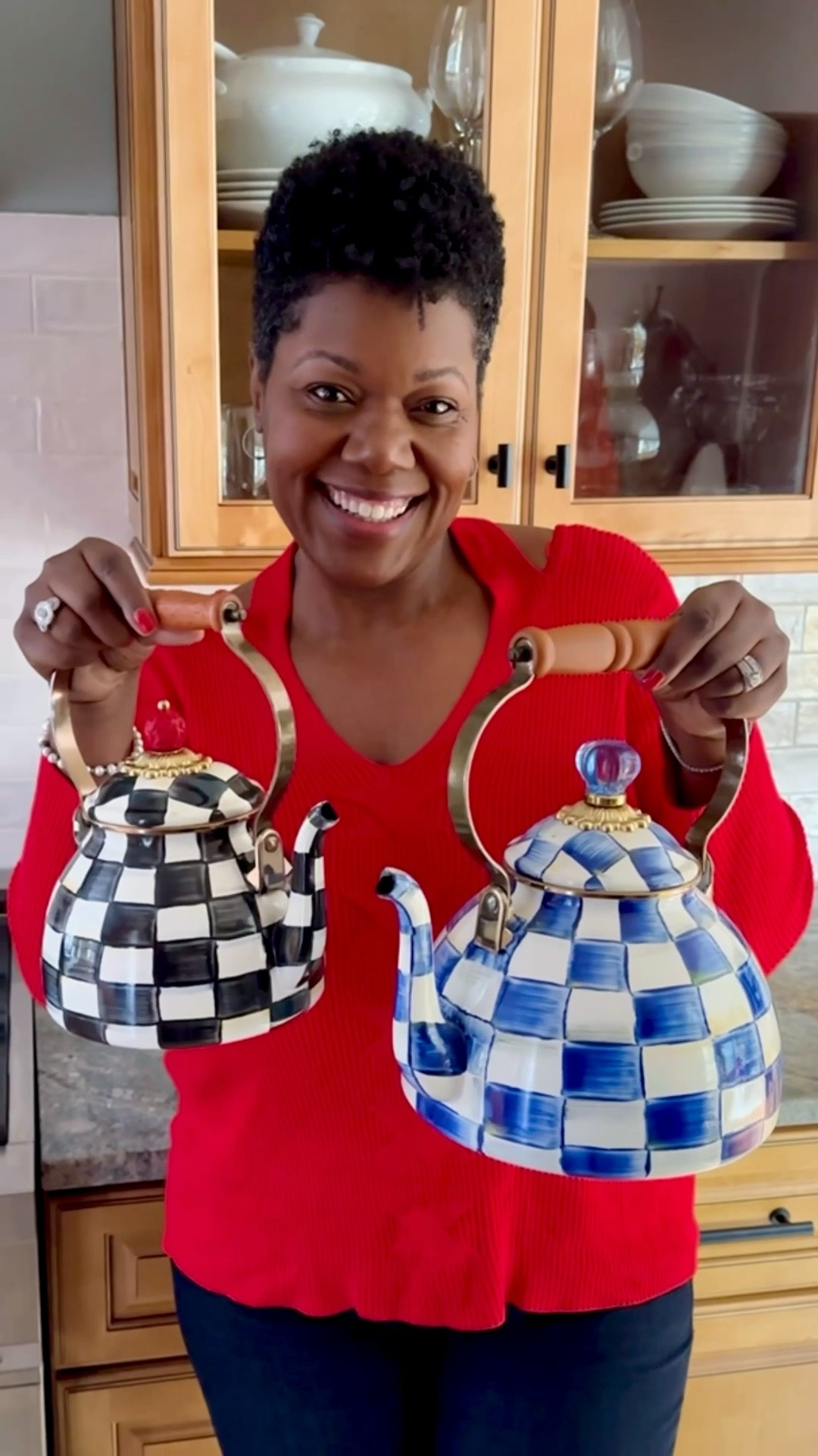 It’s the little things!!
My favorite MacKenzie-Childs tea kettles in Courtly Check and Royal Check. 
These would make amazing holiday gifts! 

#LTKHome #LTKGiftGuide #LTKHoliday