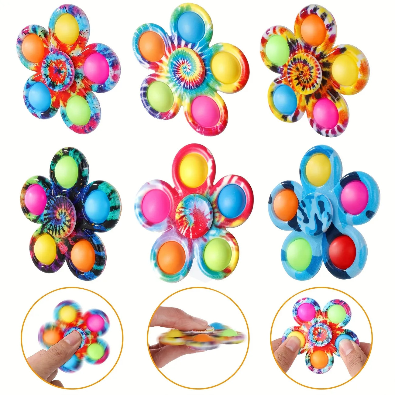 Simple Popper Popping Bubble Fidget Spinners, Kids Party Favors Fidget Toys Pop Fidget Spinner, A... | Temu Affiliate Program