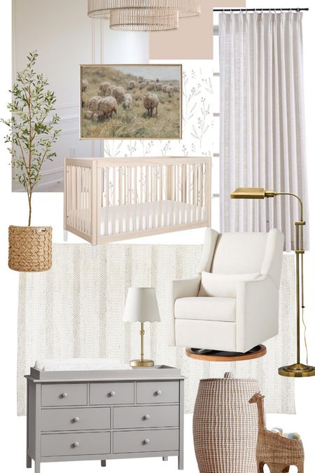 Baby girl nursery🩷 light and airy nursery decor! Paint colors: Malted Milk and Snowbound

#LTKhome #LTKkids #LTKfamily