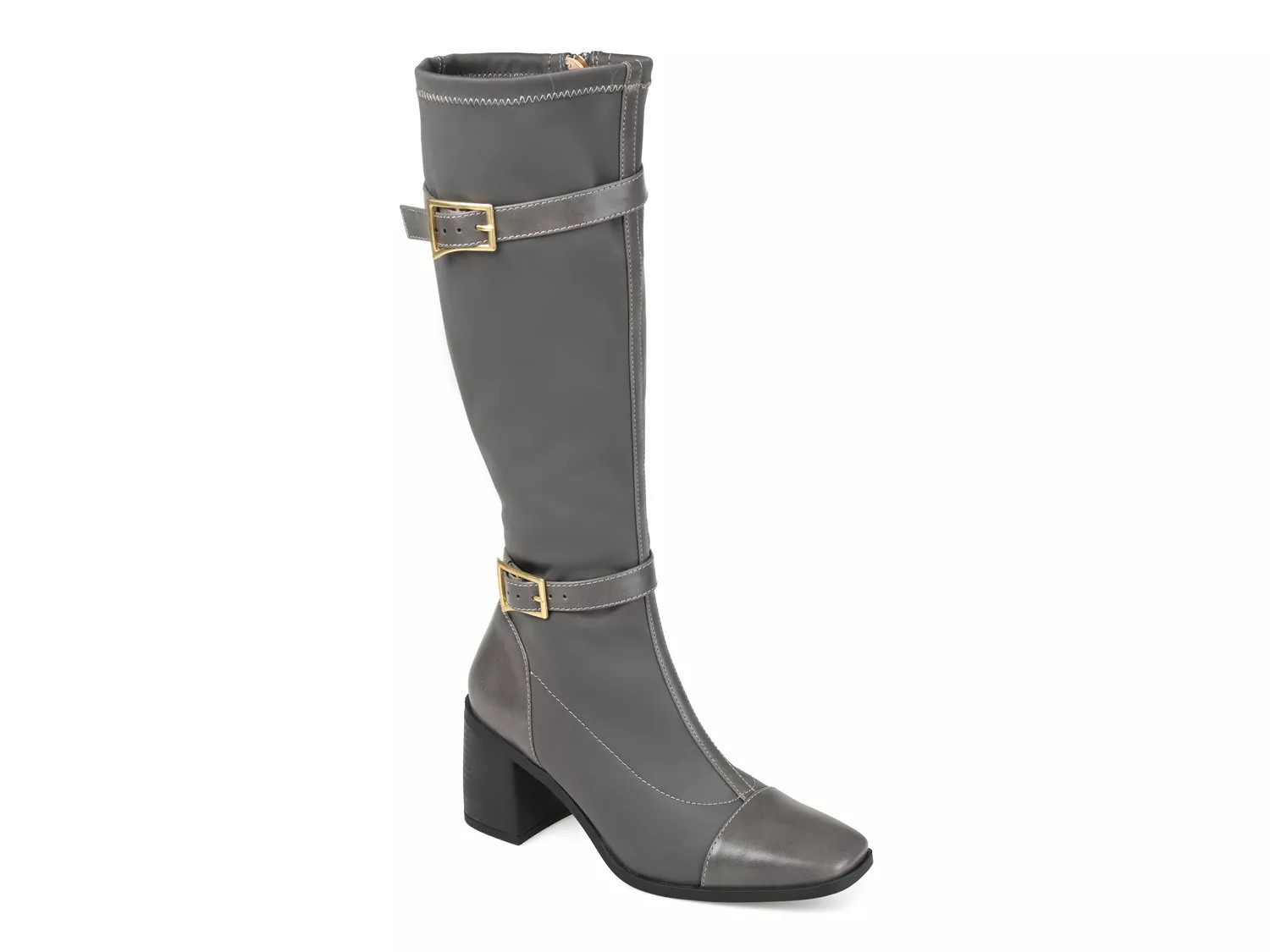 Journee Collection Extra Wide Width Gaibree Extra Wide Calf Riding Boot | Women's | Grey | Size 7 | Boots | Riding | DSW
