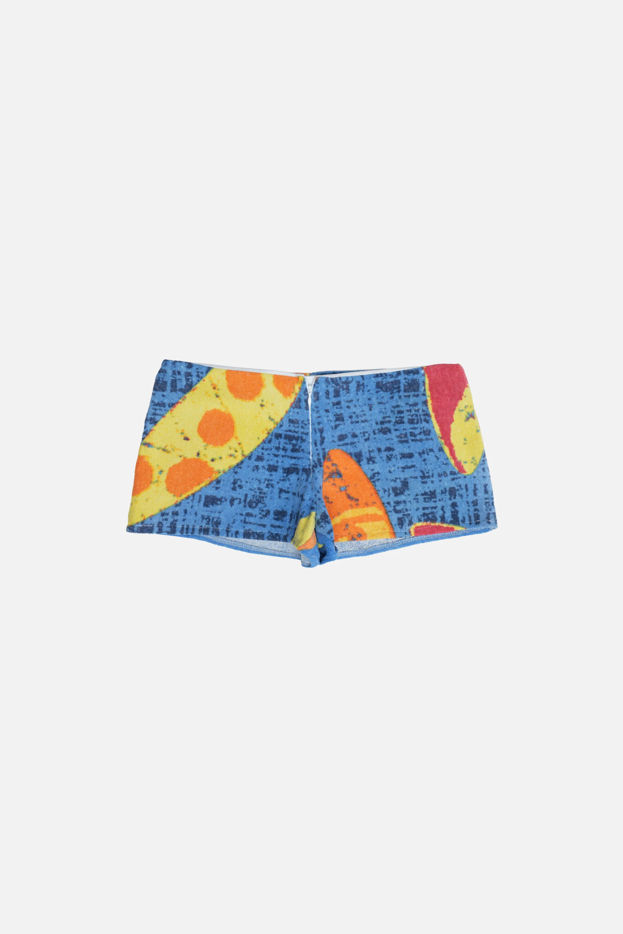 Towel Upcycled Mini Shorts \u2014 Surf | Yellow The Label