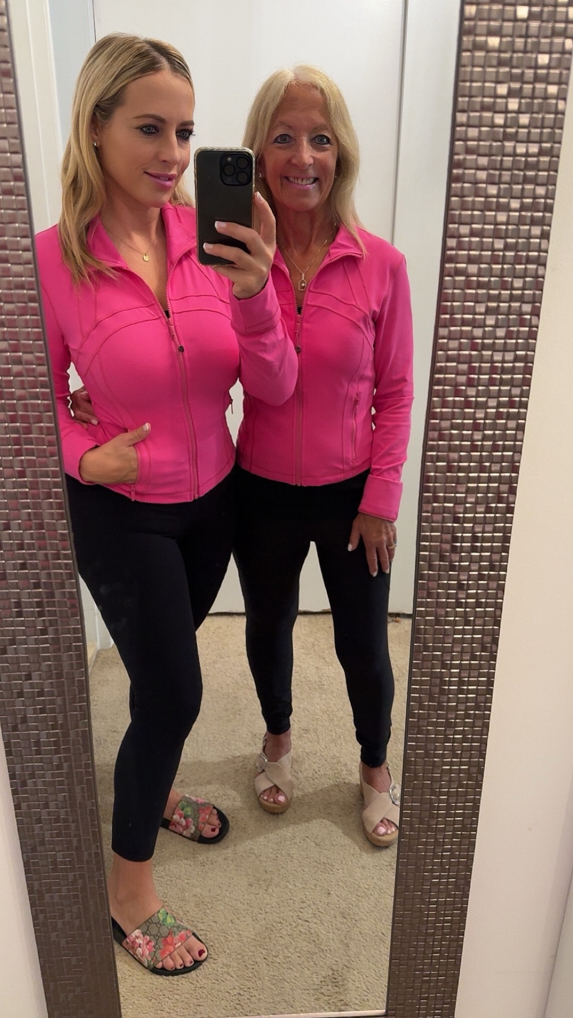 Mother daughter. Lululemon cropped define jacket, wearing size 10   #ltkmidsize #ltkfindsunder100 #ltkfitness