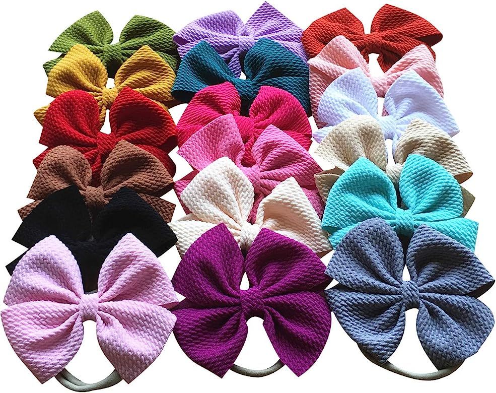 Baby Girl's Headbands and Bows for Newborn Infant Toddler Photographic Accessories | Amazon (US)