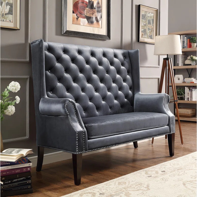 Routh 58.25'' Velvet Rolled Arm Loveseat | Wayfair North America