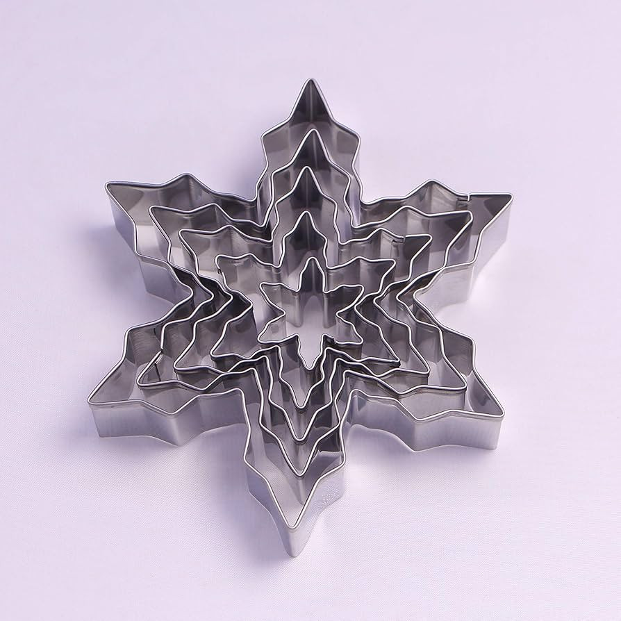 Winter Snowflake Cookie Cutter Set - 5 Piece - Stainless Steel | Amazon (US)