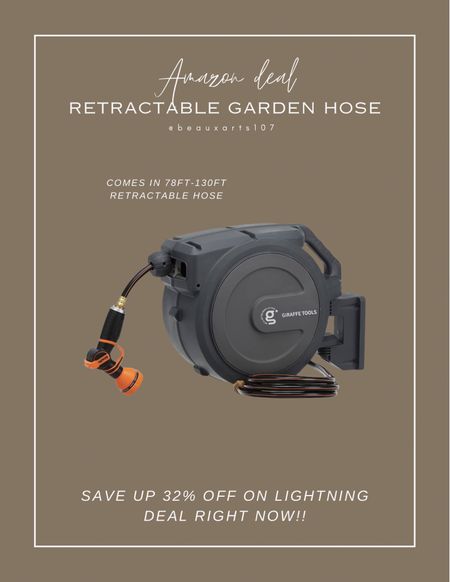 Save on this great retractable garden hose on sale on lightning deal right now!! 

#LTKSaleAlert #LTKStyleTip #LTKHome