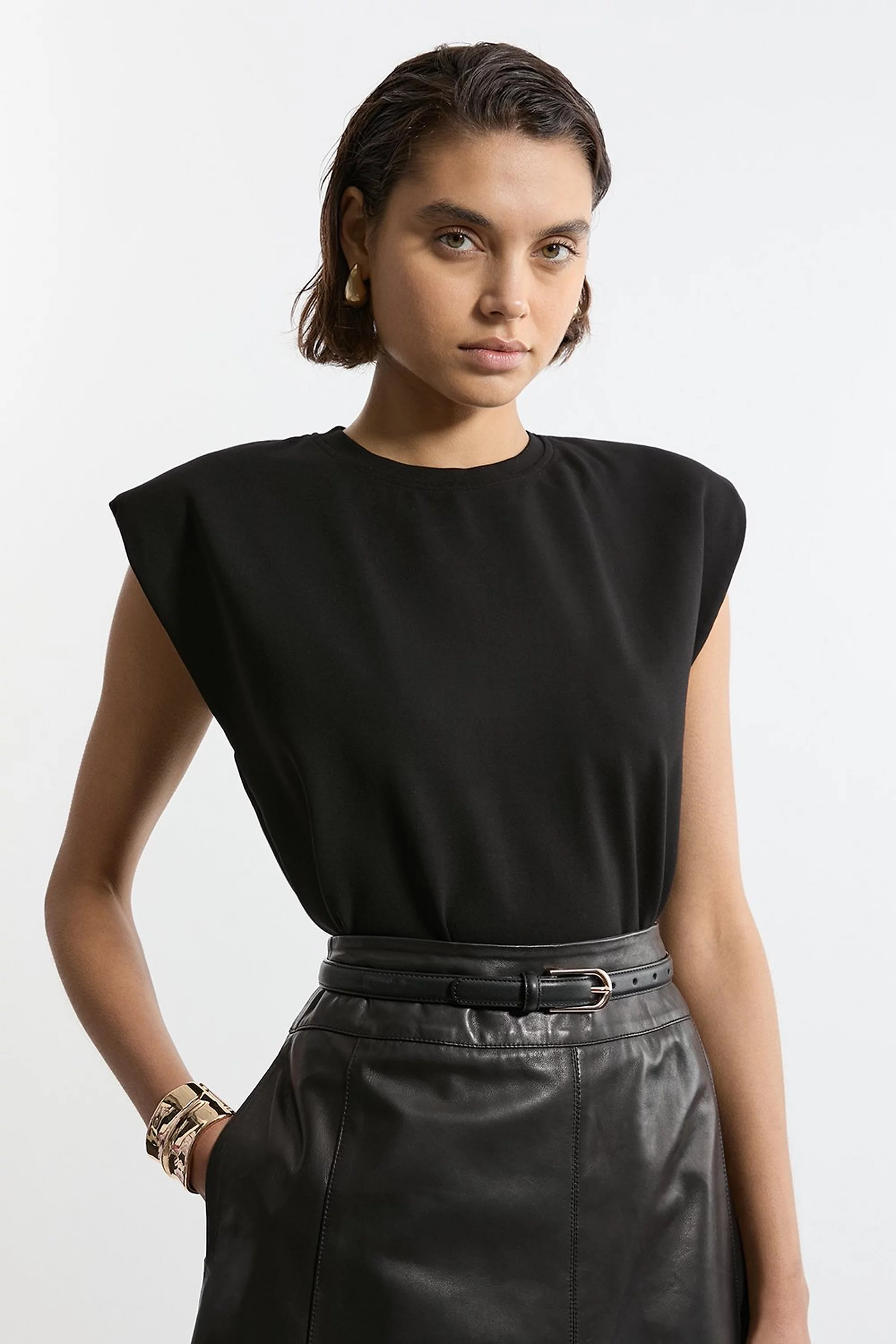 Ponte Shell Top | Karen Millen US