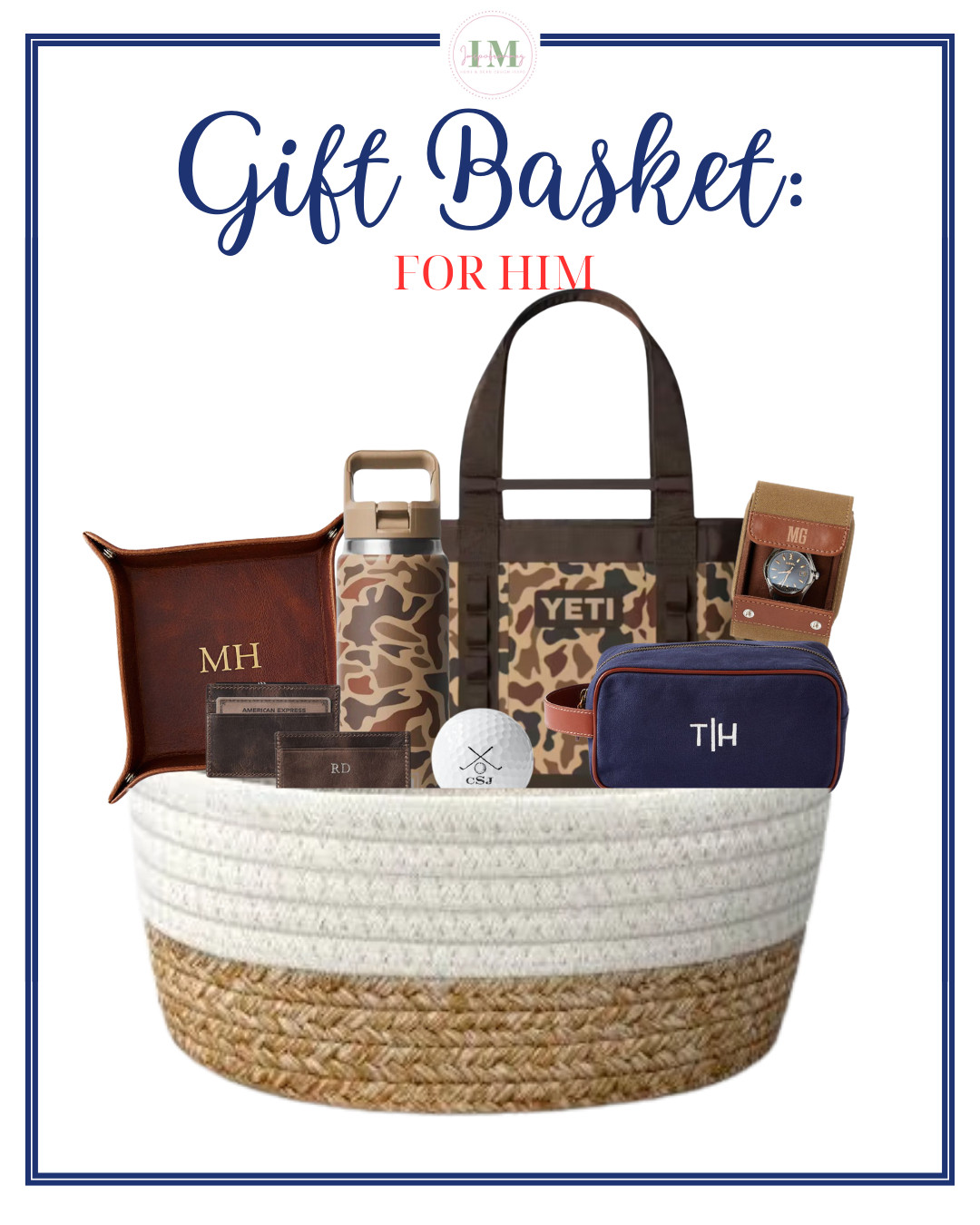 The ultimate gift basket for him — rugged meets refined 🤎
From a monogrammed catchall to a camo Yeti and a custom watch case, this bundle is packed with favorites he’ll use daily 🎁
Perfect for Father’s Day, birthdays, or your favorite guy “just because.”

Tap to shop every piece + save this for your next gifting moment! 🙌
#LTKGiftGuide #MensGiftInspo #MonogramGiftIdeas #ForHim #GiftBasketForHim #CamoFavorites #FathersDayGiftIdeas #HolidayReady 

 #LTKGiftGuide #LTKSaleAlert #LTKMens