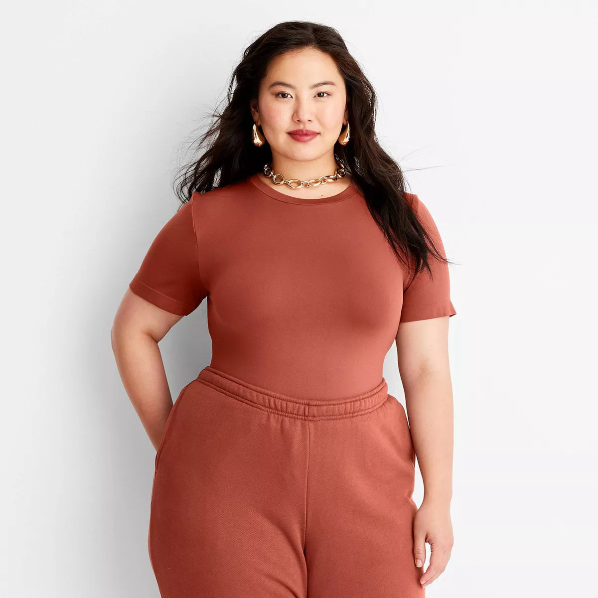 Women's Slim Fit Short Sleeve Seamless Baby T-Shirt - A New Day™ White M | Target