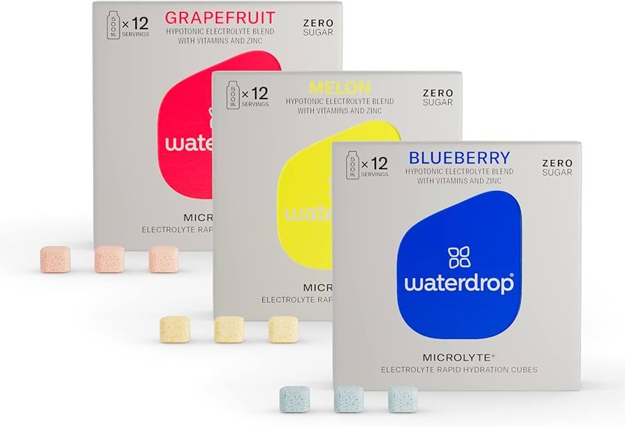 waterdrop Microlyte Set | 36 Electrolyte Tablets with 5 Electrolytes, 9 Vitamins, Zinc - No Sugar... | Amazon (US)