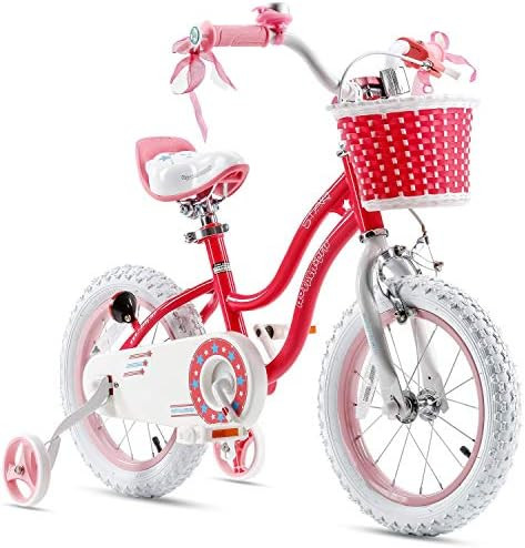 Amazon.com : RoyalBaby Girls Bike Stargirl 12 Inch Girl's Bicycle With Training Wheels Basket Chi... | Amazon (US)