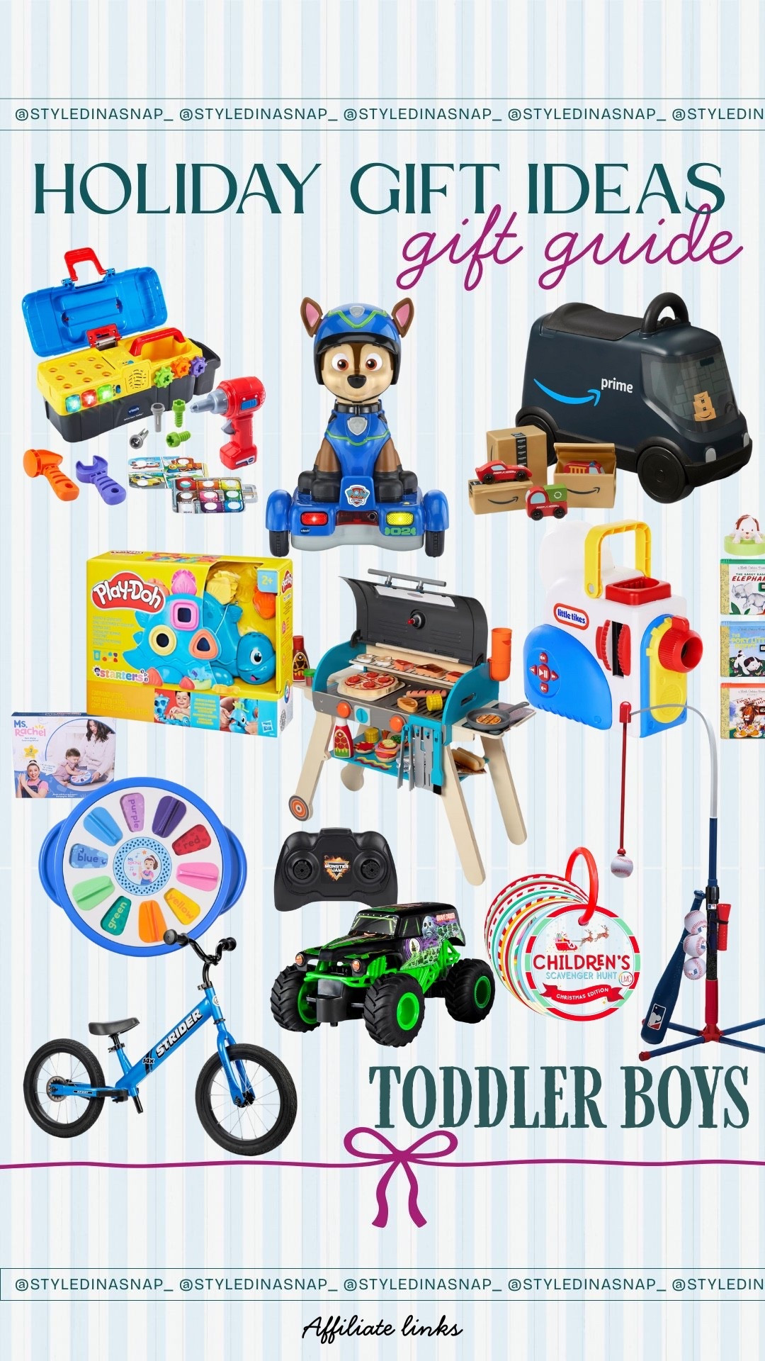 Gift season is here 🎁✨ FOR TODDLER BOYS
Follow @styledinasnap_ for affordable gift guides for everyone on your list! 💕
Comment “SHOP” below and I’ll send you all the gift guide links! 🎁

#holiday #giftguide #giftguidefortoddlerboys #kids #holidaygifts 

#LTKKids #LTKHoliday #LTKGiftGuide