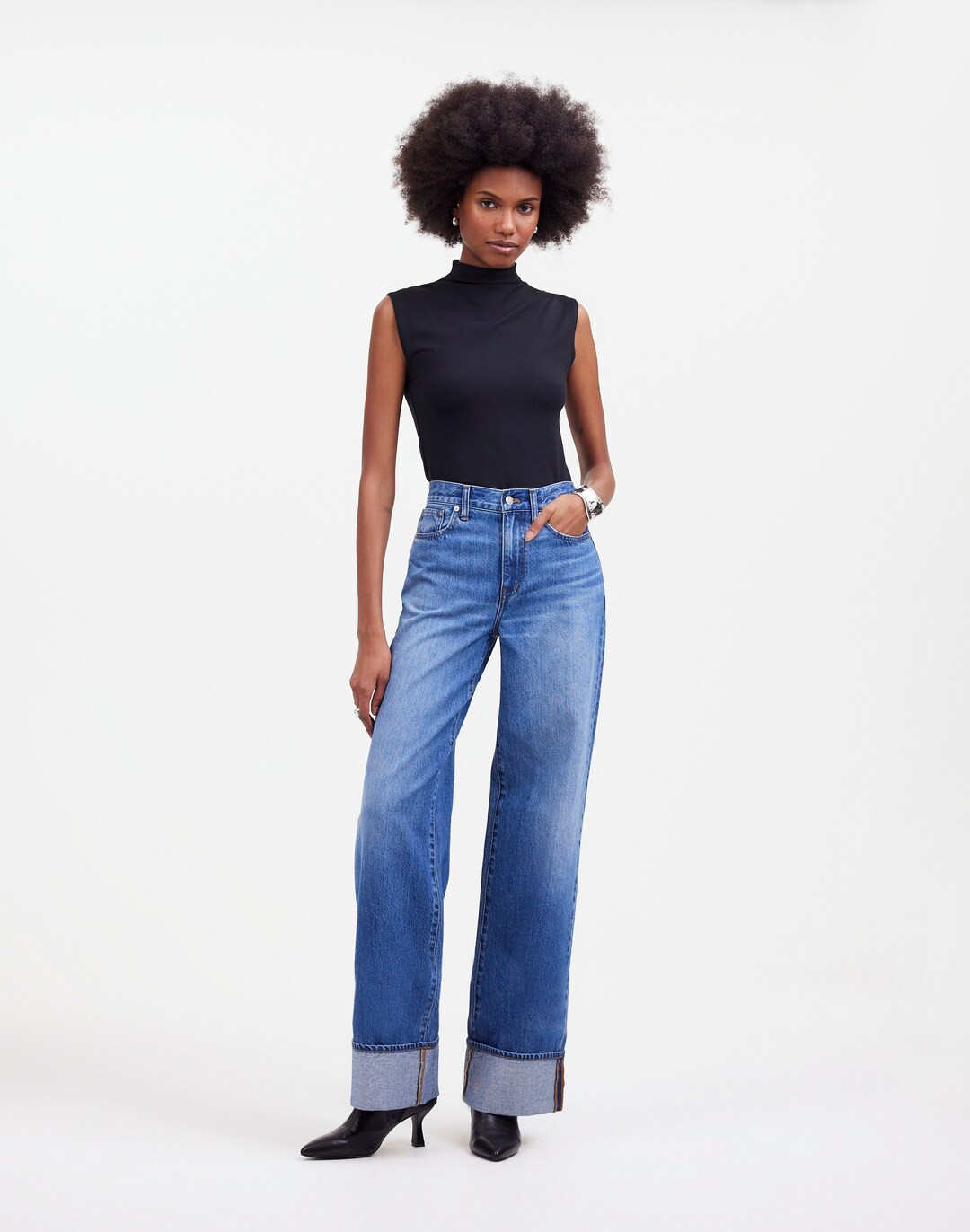 Funnelneck Cropped Muscle Tee | Madewell