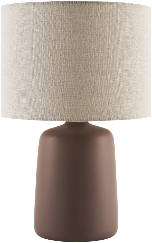 Livabliss Elio Modern Accent Table Lamp, 16-inch, Dark Brown with Beige Shade | Walmart (US)