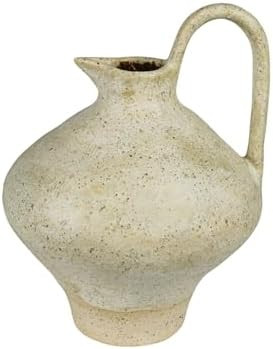 Umbria Pitcher with Tall Handle, Ceramic, White - Sm | Amazon (US)