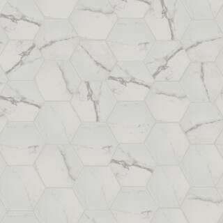 Hensly Marbello 9 in. x 10 in. Matte Porcelain Marble Look Floor and Wall Tile (6.89 sq. ft./Case) | The Home Depot