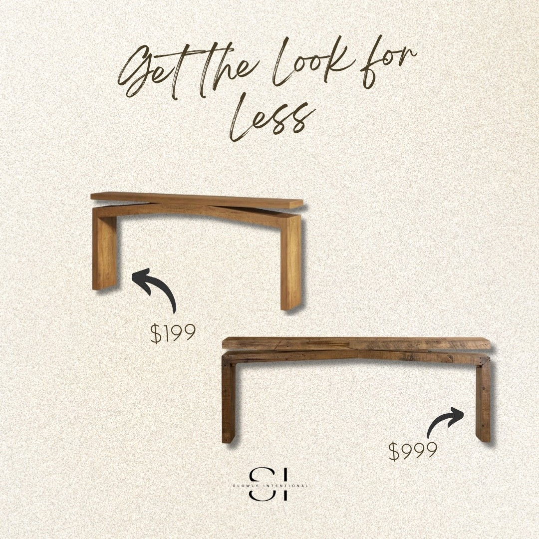 You don’t have to spend a fortune to get that high-end designer look! This gorgeous console table style is giving all the warm, organic vibes without the $1,000 price tag. I found the look for less at just $199, and it’s the perfect piece to style in your entryway, behind your sofa, or even in your dining room. Stylish, simple, and budget-friendly—yes, please!


#LTKHome