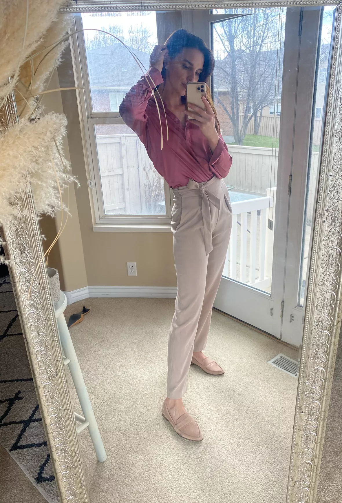 Pink High Waisted Pants Outfit