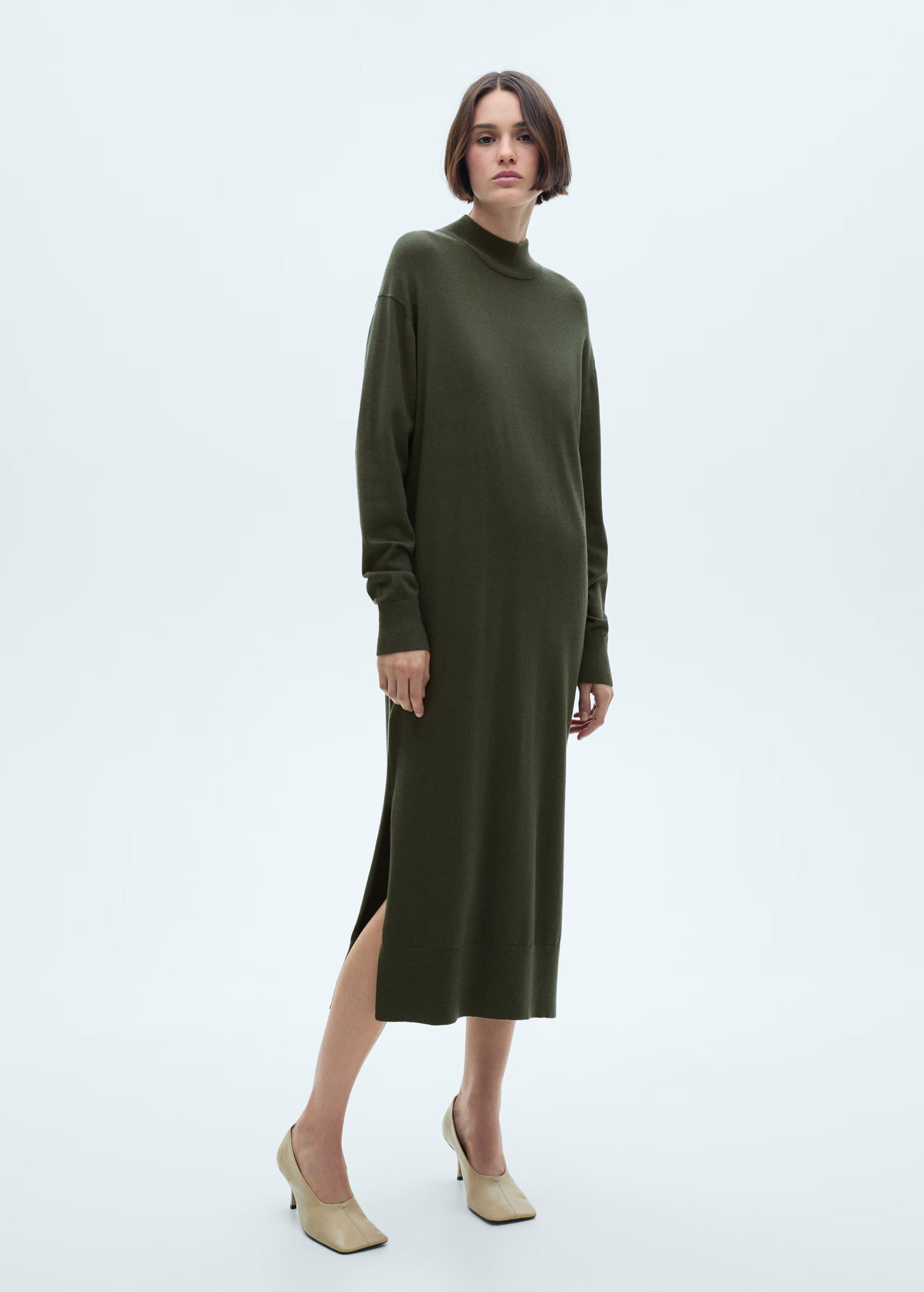Round-neck knitted dress | MANGO (US)