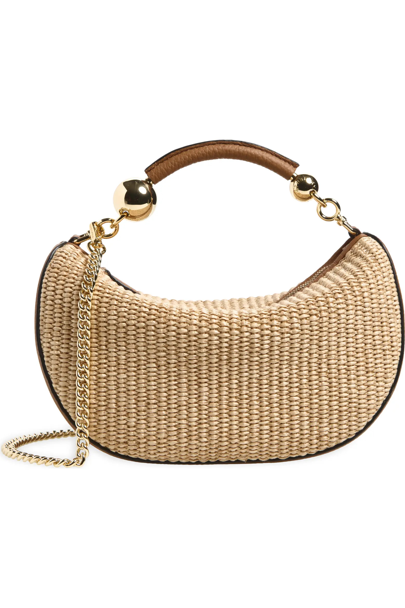 Mini Crescent Moon Woven Raffia Shoulder Bag (Women) | Nordstrom | Nordstrom