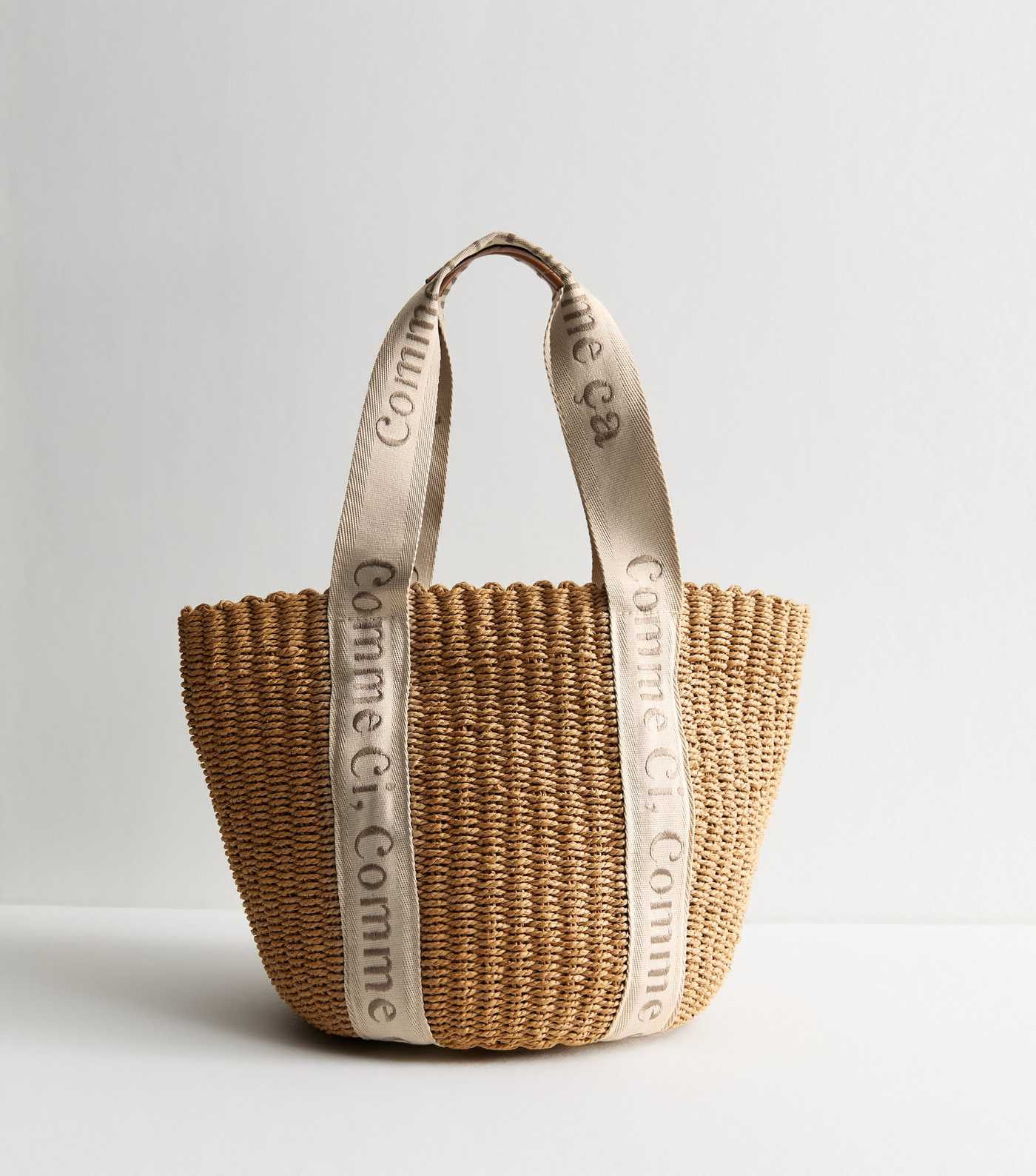 Stone Woven Basket Tote Bag | New Look | New Look (UK)