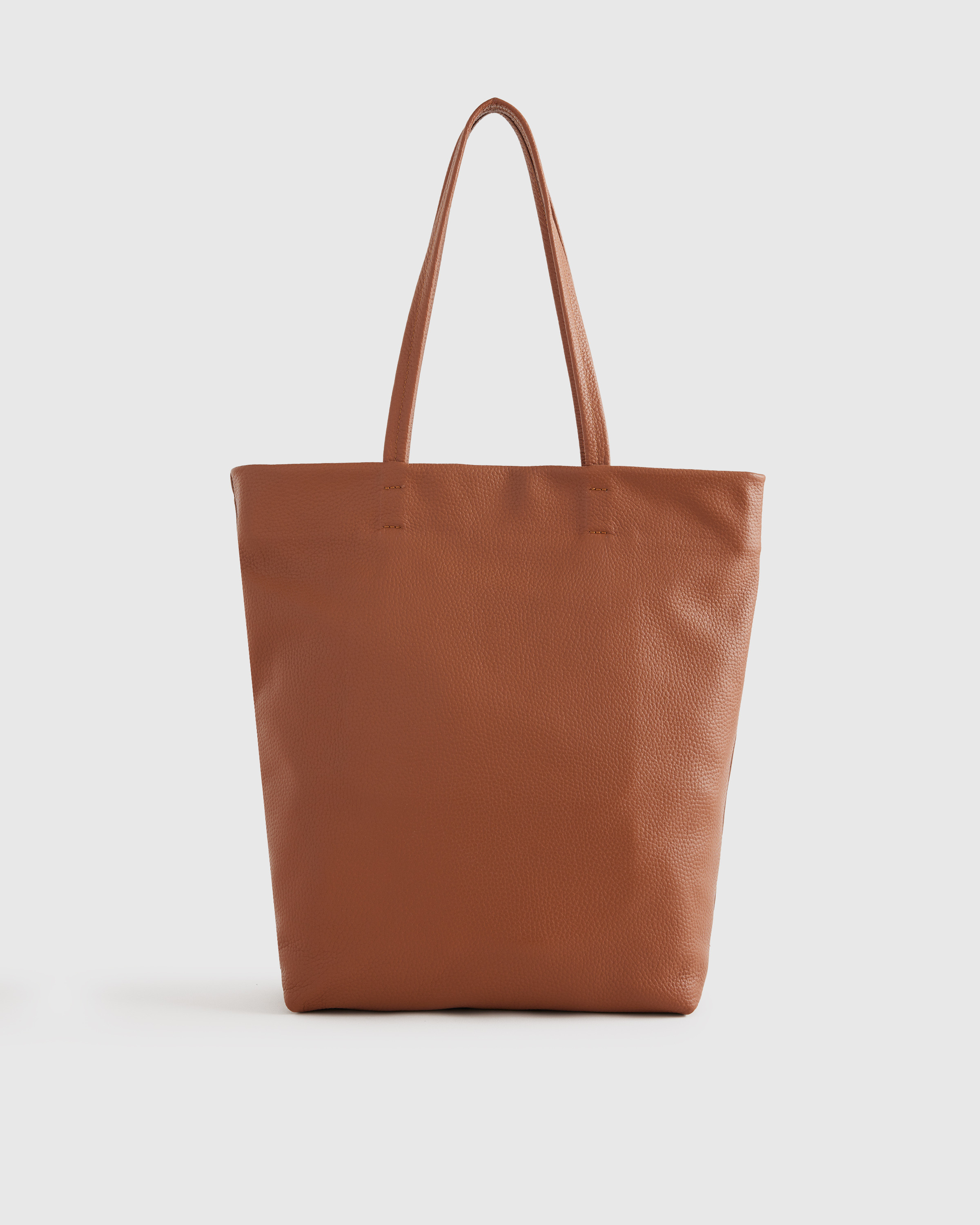 Italian Leather Tall Zip Top Tote | Quince
