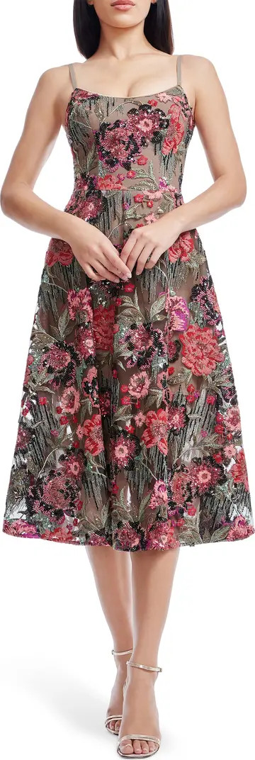 Uma Sequin Floral Cocktail Dress | Nordstrom