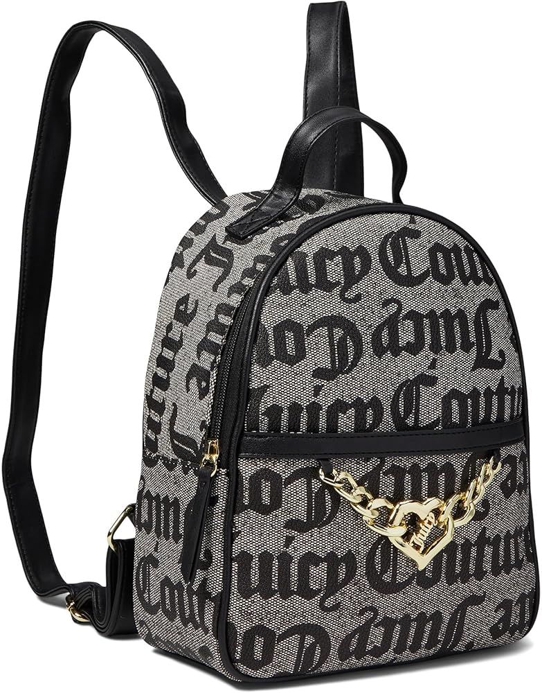 Juicy Couture Change Of Heart Backpack Oversized Gothic Status Black Beige One Size | Amazon (US)