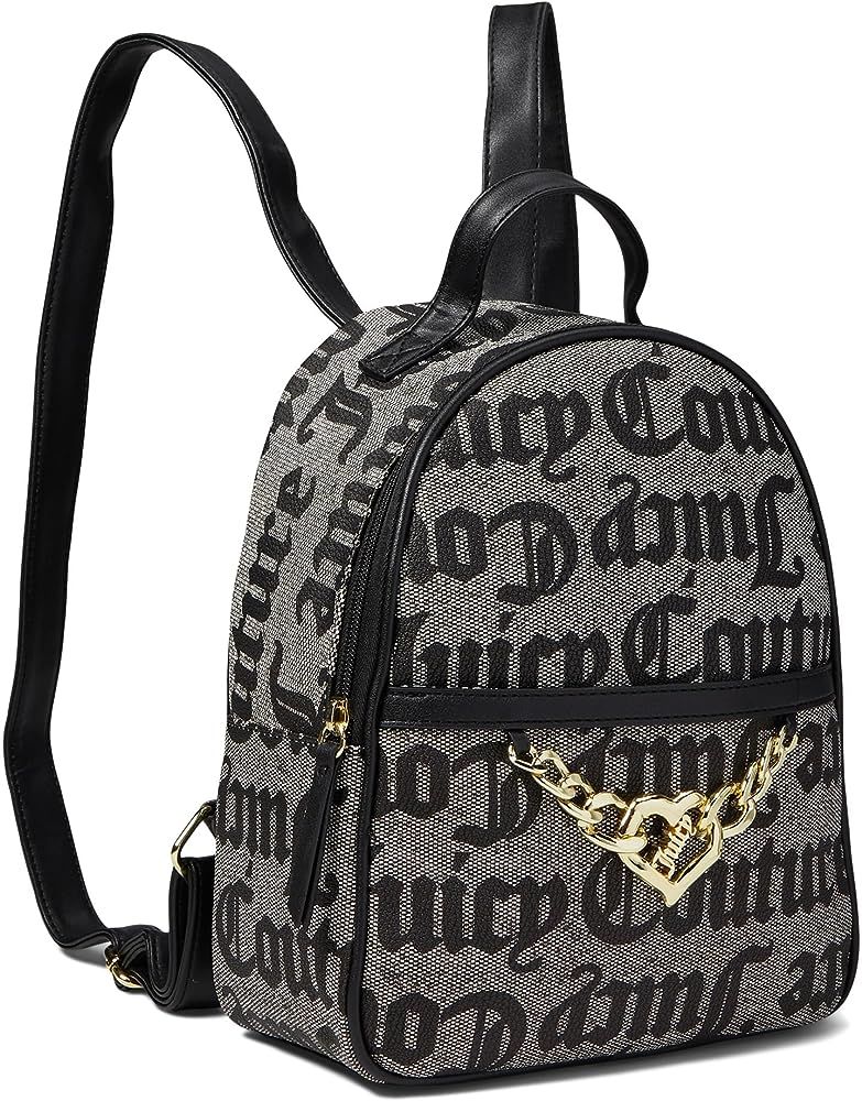 Juicy Couture Change Of Heart Backpack Oversized Gothic Status Black Beige One Size | Amazon (US)